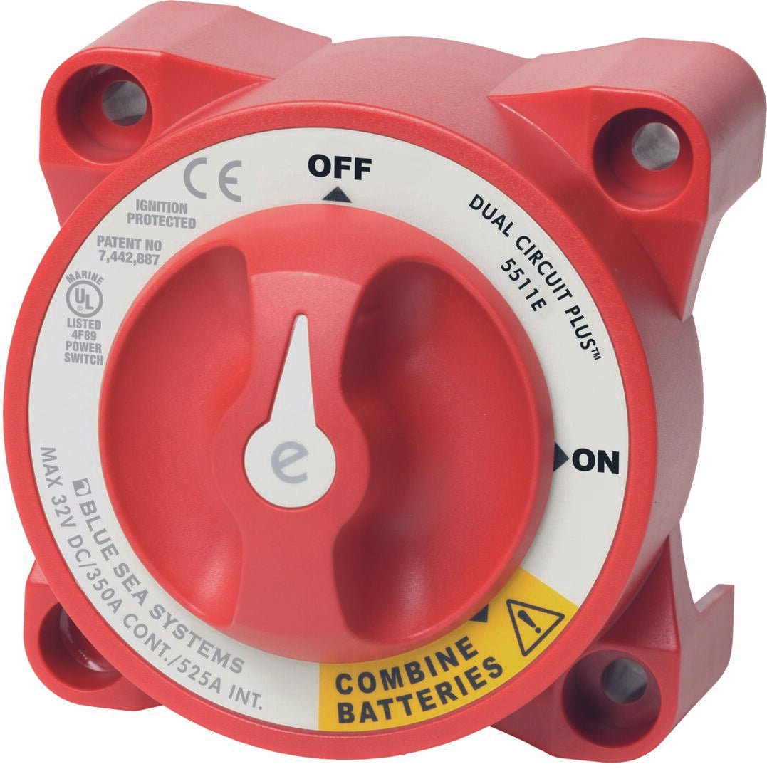 E-SERIES DUAL CIRCUIT PLUS, PÄÄVIRTAKYTKIN ON-OFF-HÄTÄ-MOLEMMAT