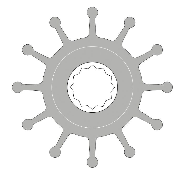IMPELLER FÖR F5-PUMP, RÄFFLAD