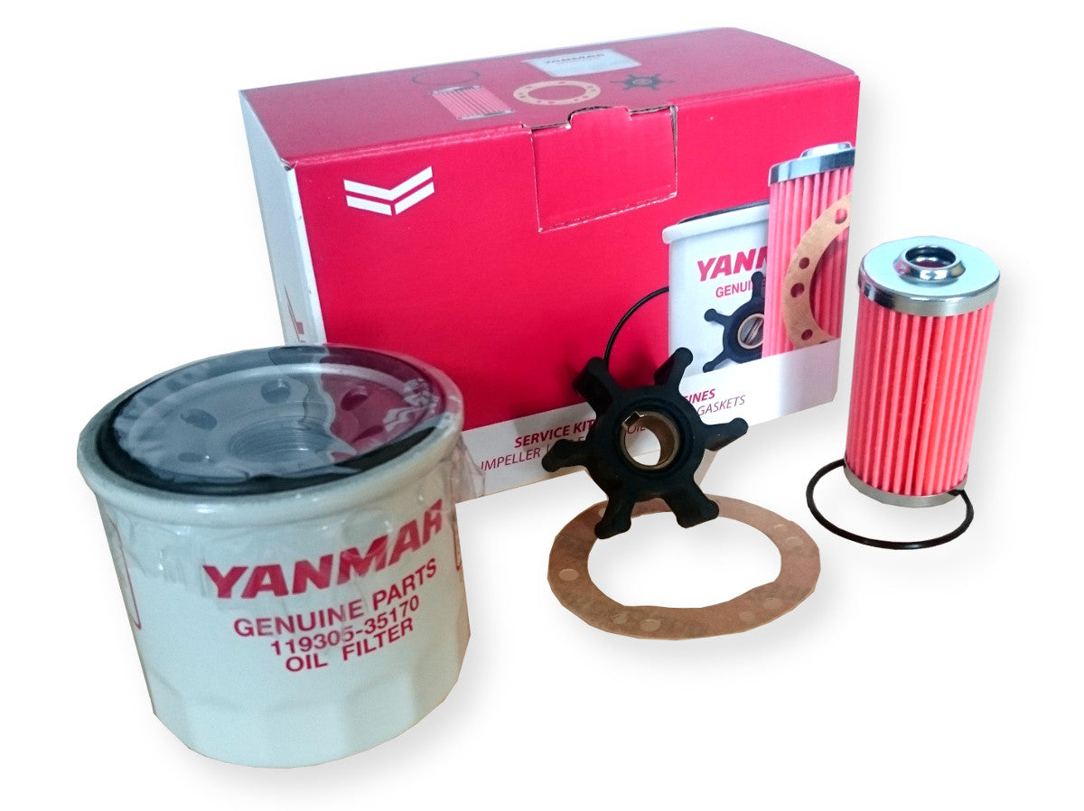 Huoltosarja Yanmar 2GMF, 2GM20F, 3GMF, 3GM30F (impelleri kiilauralla)