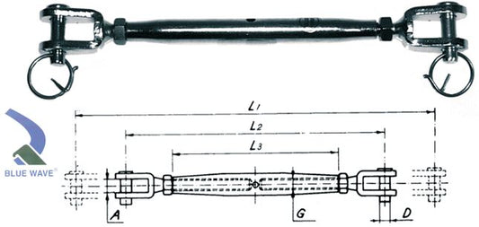 VANTTIRUUVI M20 KIERTEELLÄ AISI 316
