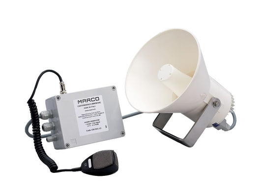 EW2-M SÄHKÖINEN ÄÄNITORVI 12/20M SUMUSIGNAALILLA JA VAHVISTIMELLA, 12V