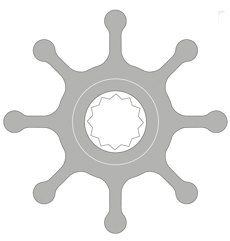 SIIPIPYÖRÄ F7 PUMPPUUN, RIHLATTU