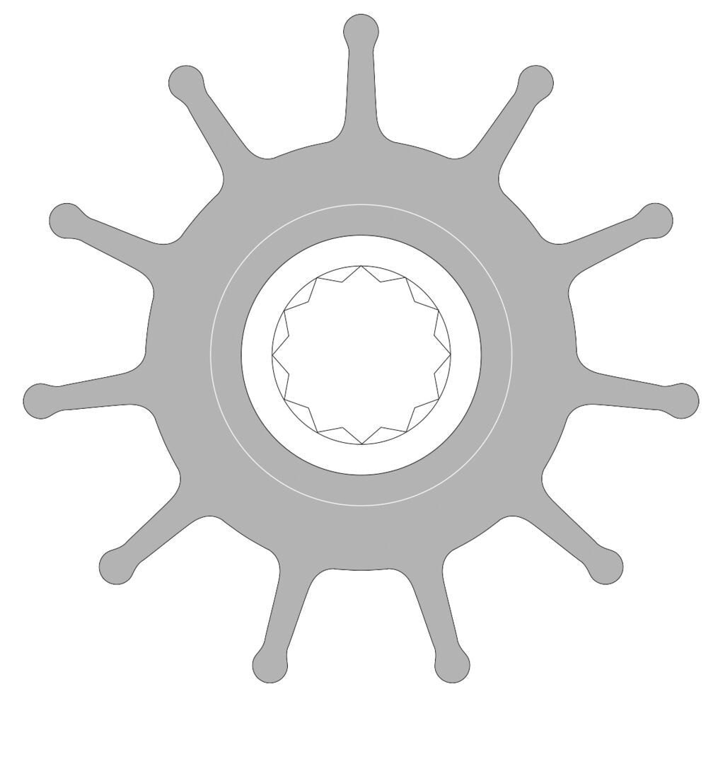 SIIPIPYÖRÄ F8-PUMPPUUN, RIHLATTU