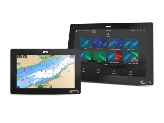 Raymarine Axiom+ 12 monitoiminäyttö Pohjois-Euroopan kartalla