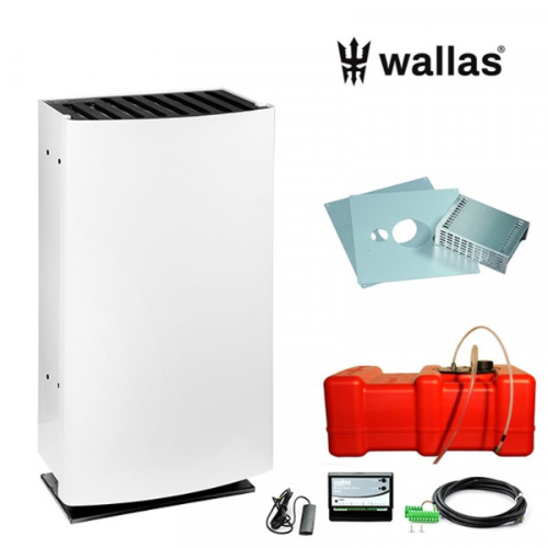 Mökkilämmitin Wallas 26CC seinänläpiasennus kauko-ohjauksella